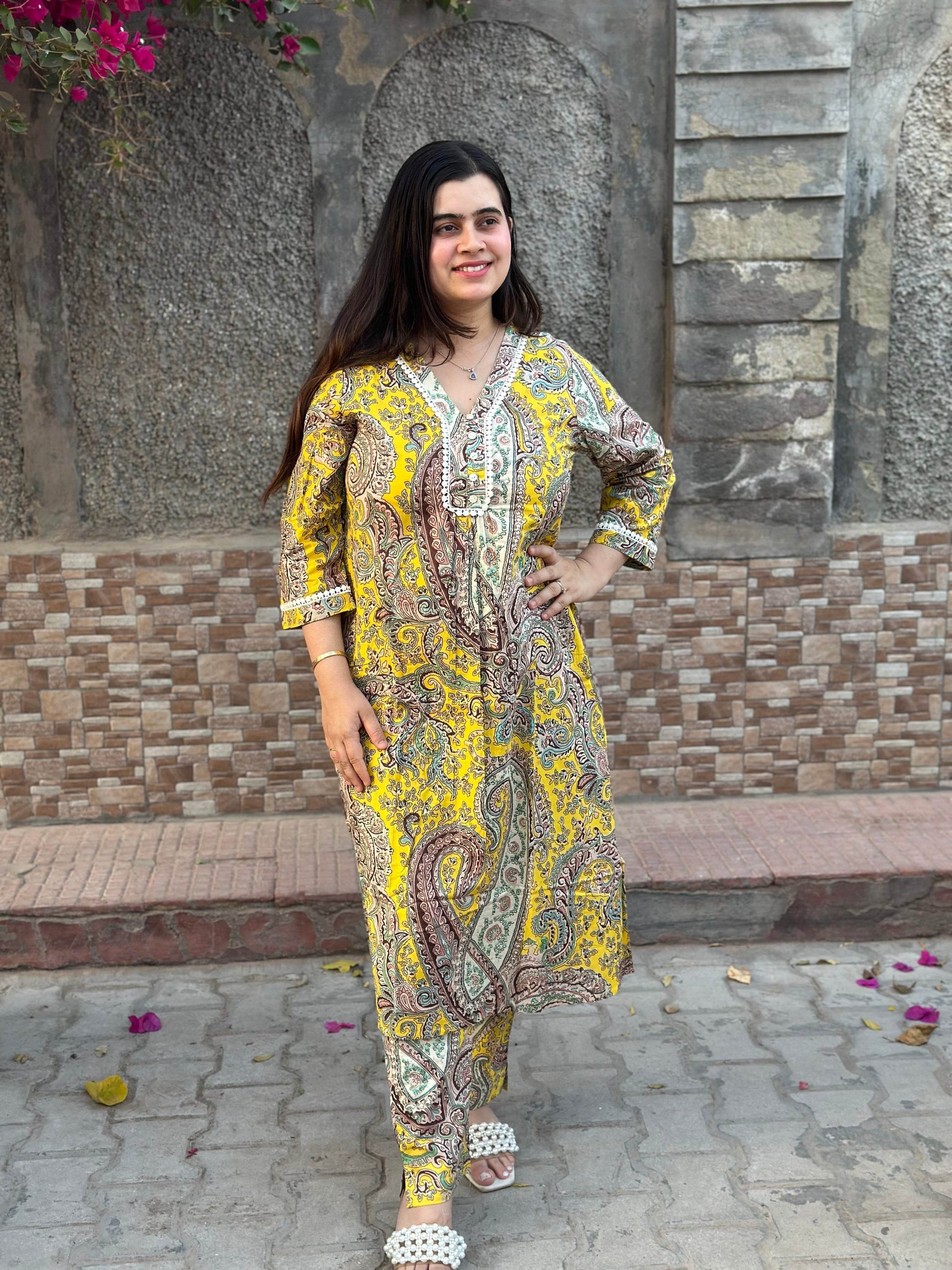 Cotton kalamkari kurta set for women - Vijay Laxmi