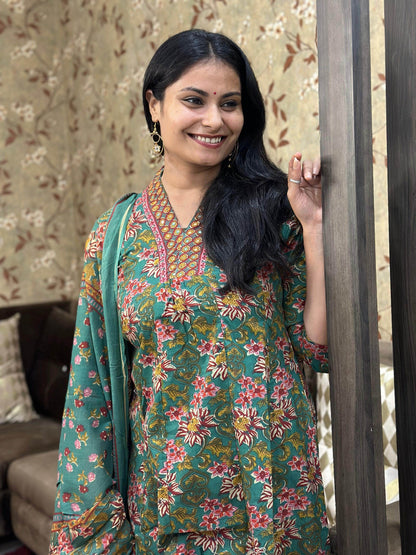 Bagru Print Cotton Suit - Vijay Laxmi