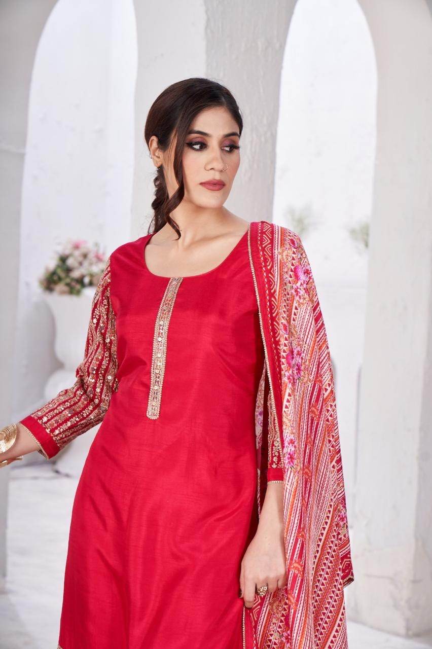 Maharani Crepe Suit - Vijay Laxmi