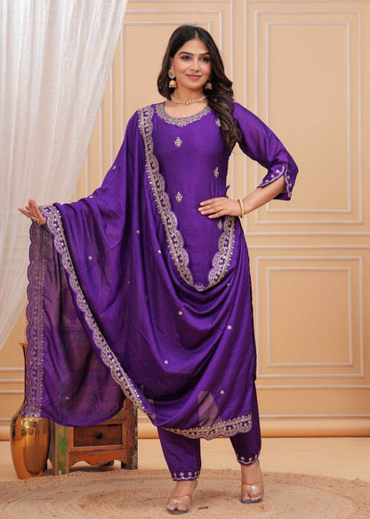 Maharani Dola Silk Suit - Vijay Laxmi