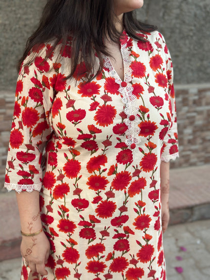 Airy Cotton Kurti for women floral
