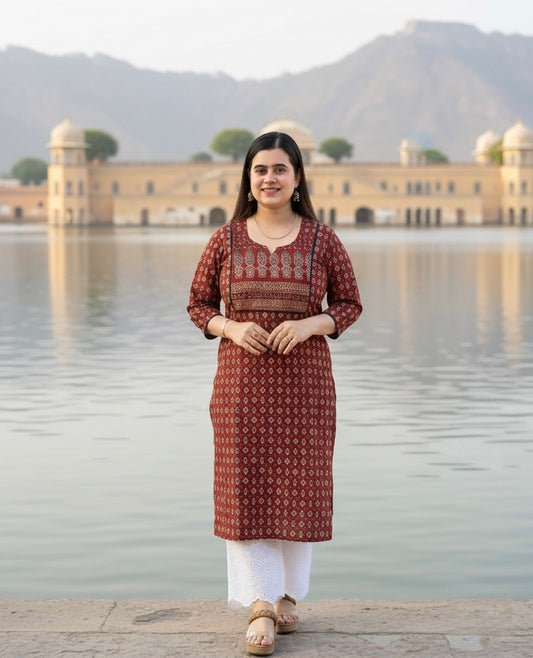 Airy Cotton Arjakh Kurti for women