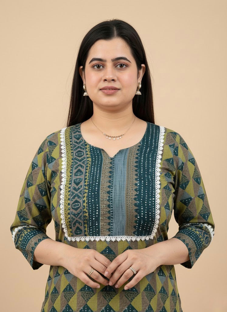 Airy Cotton kalamkari kurti for women