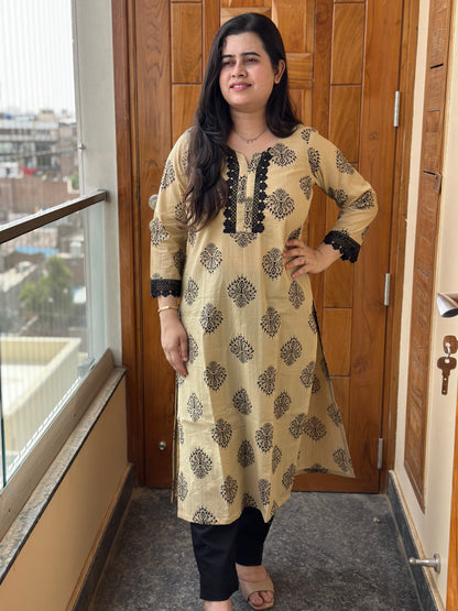 Gulmohar Cotton kurti for women block print