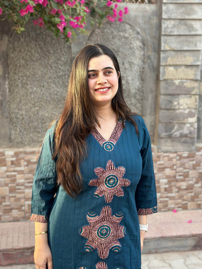 Ajrakh Cotton kurta Set - Vijay Laxmi