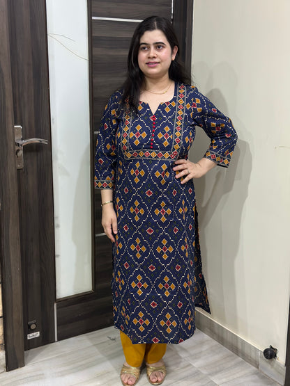 Ruhani Cotton kurta set for women blue