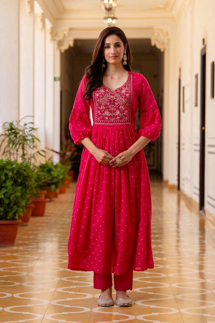 Premium Cotton Suit For Women Mul Peacock - Vijay Laxmi