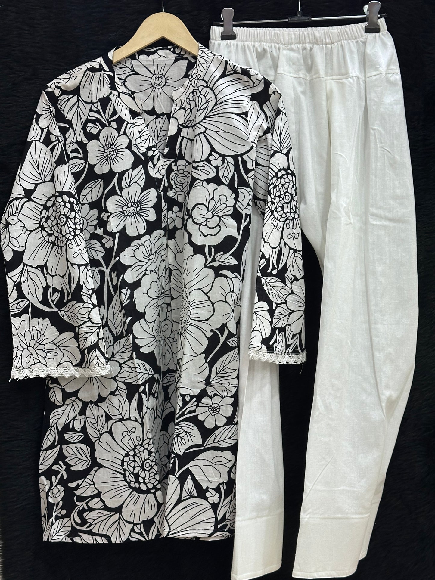 Jasmine Farshi Salwar Suit Black