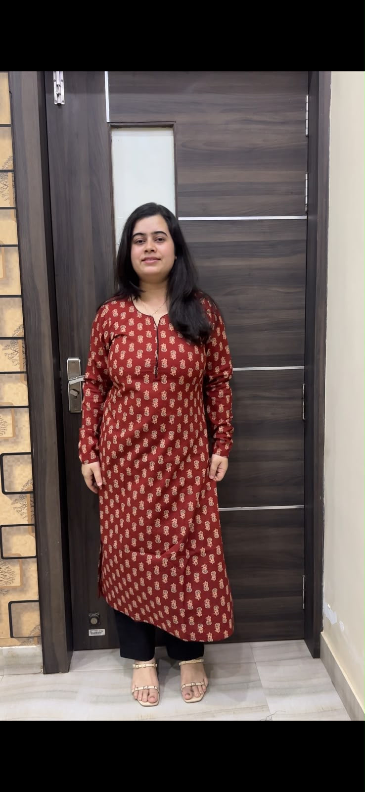 Sunehri pure cotton kurti for women bagru