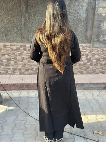 Cotton kurta set with pants - Vijay Laxmi