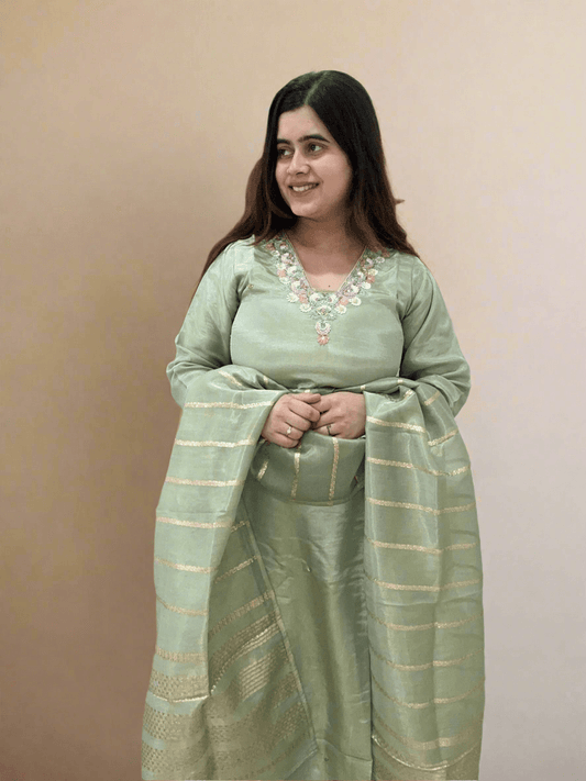 Shimmer Silk suit For Women - Vijay Laxmi