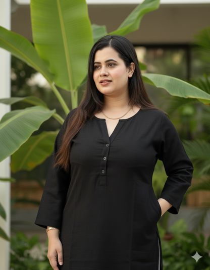 Airy Linen Long Kurta