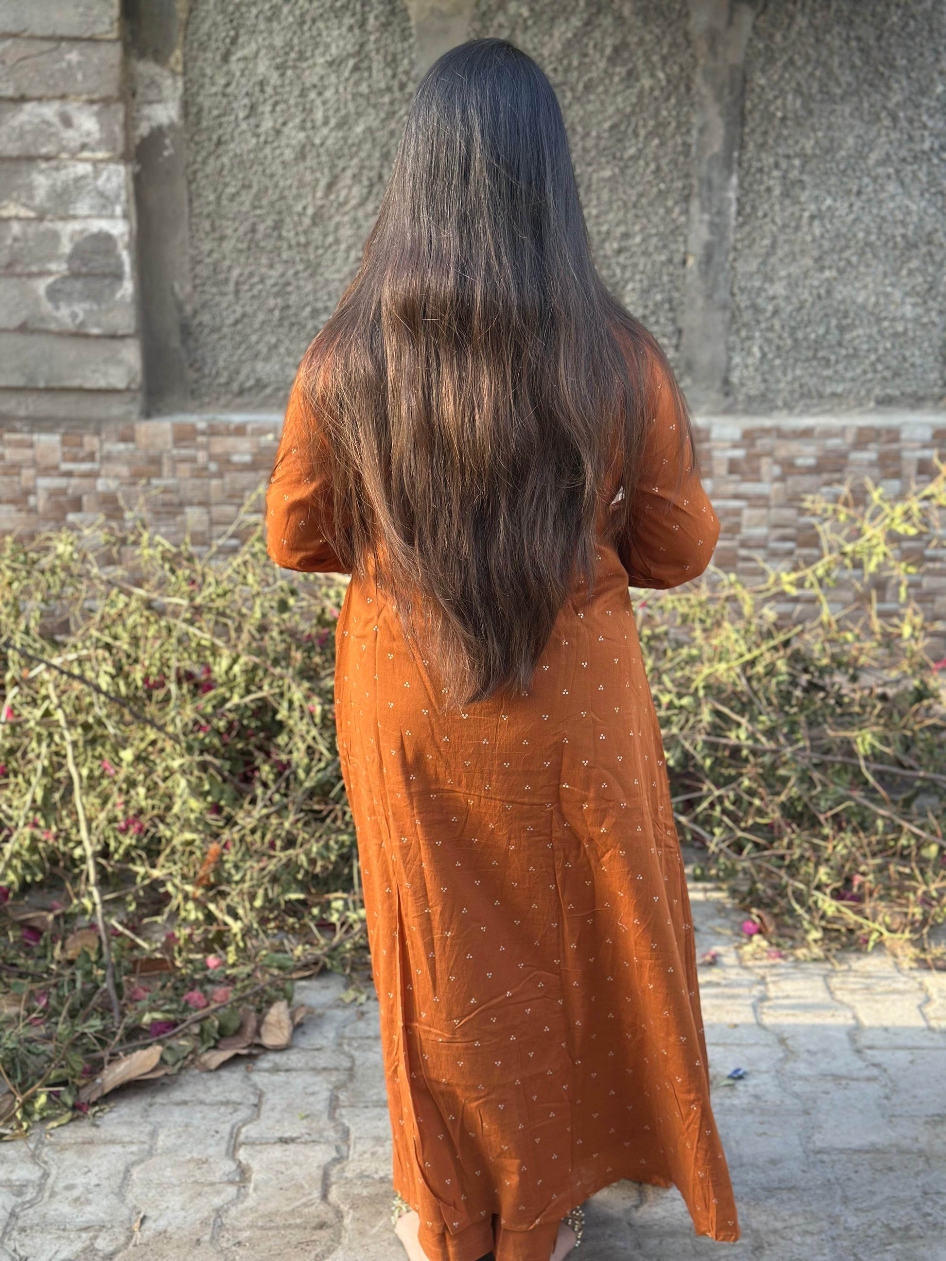 Mul cotton Chanderi kurta set for women with dupatta - Vijay Laxmi