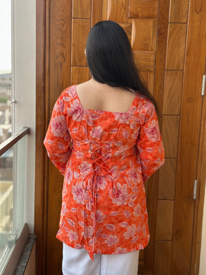 Jasmine short kurti Orange