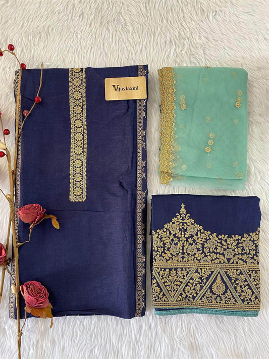 GC COTTON UNSTITCHED SUIT - Vijay Laxmi