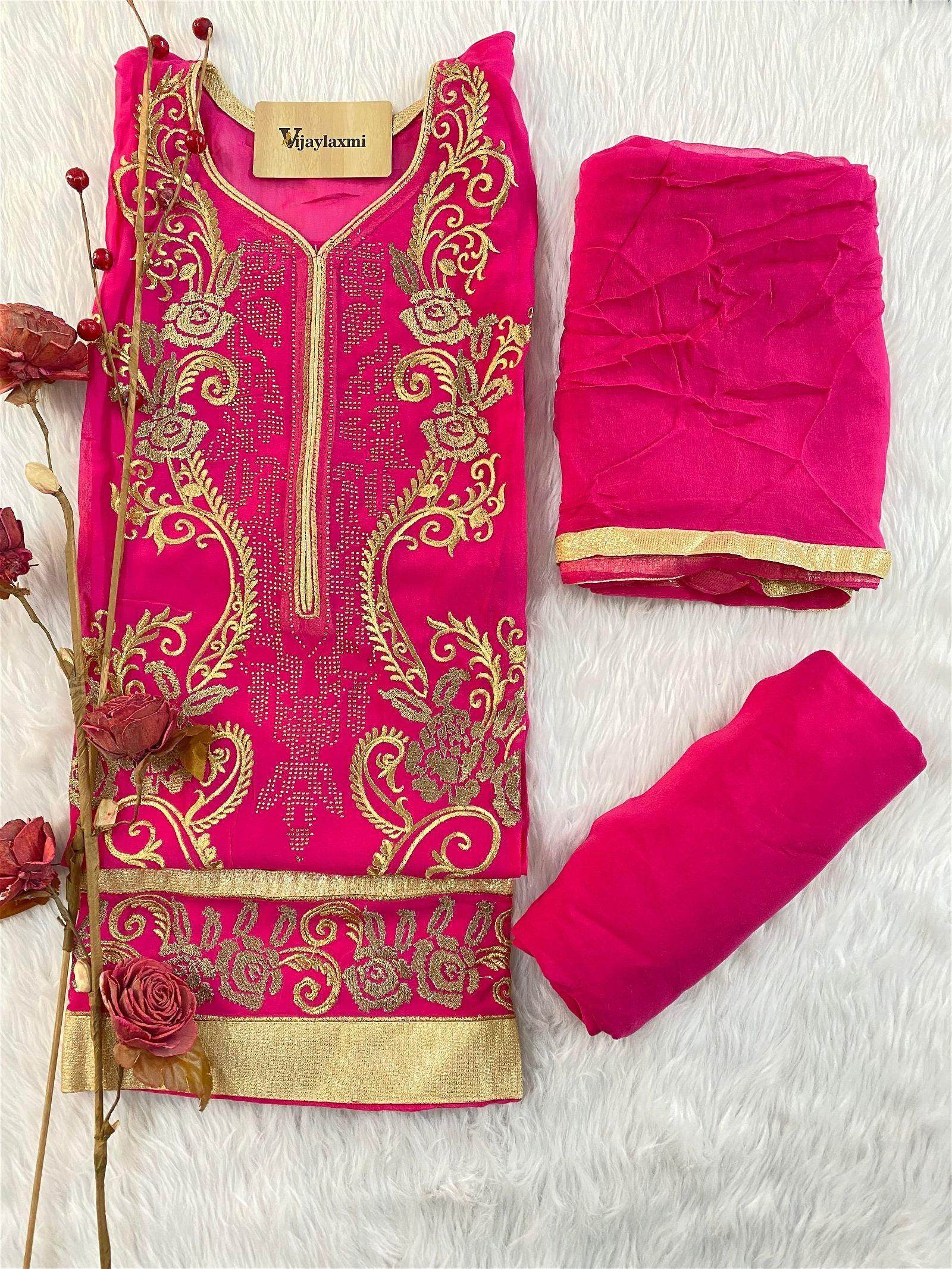 GEORGETTE UNSTITCHED SUIT - Vijay Laxmi