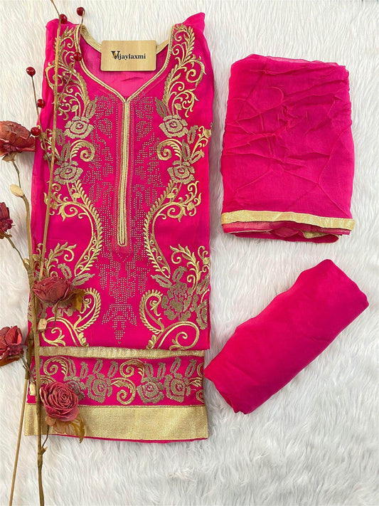 GEORGETTE UNSTITCHED SUIT - Vijay Laxmi