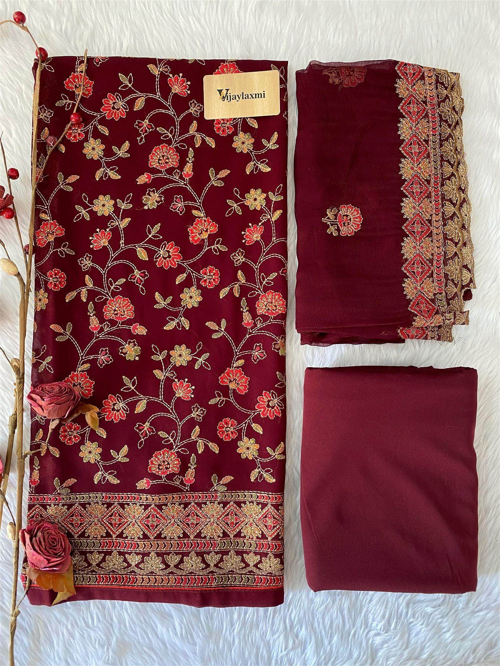 GEORGETTE UNSTITCHED SUIT - Vijay Laxmi