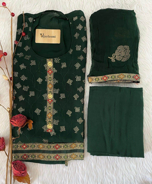 GEORGETTE UNSTITCHED SUIT - Vijay Laxmi