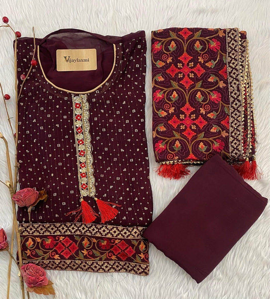 GEORGETTE UNSTITCHED SUIT - Vijay Laxmi