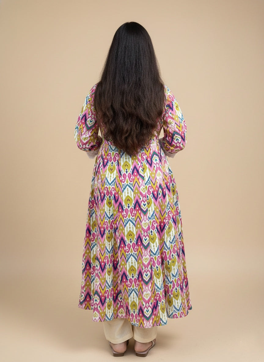 Angrakha Cotton Long Kurti