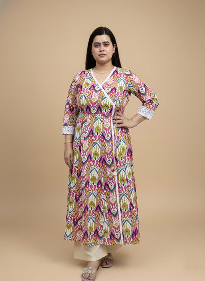 Angrakha Cotton Long Kurti