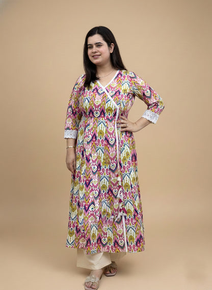 Angrakha Cotton Long Kurti
