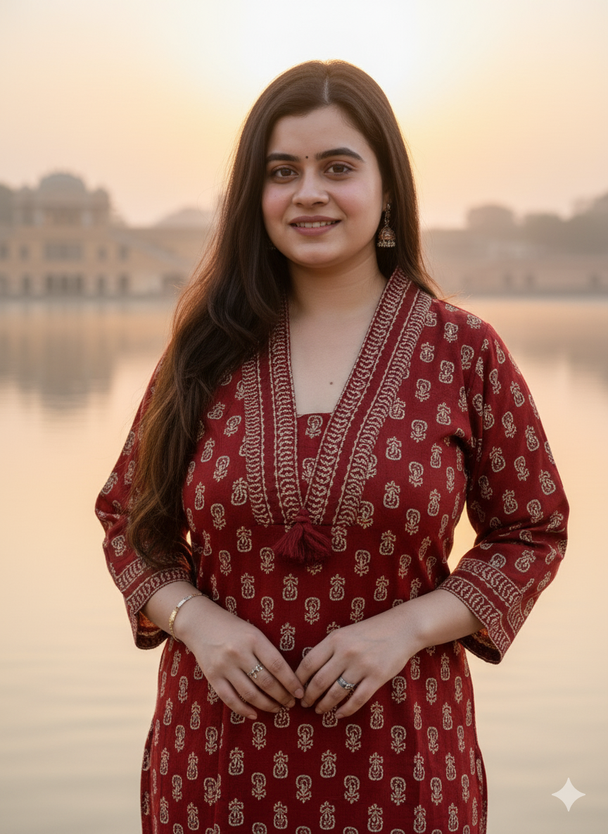 Airy Cotton Kurti Bagru