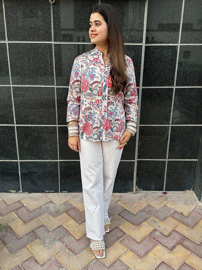 Handblock print shirt 78 - Vijay Laxmi