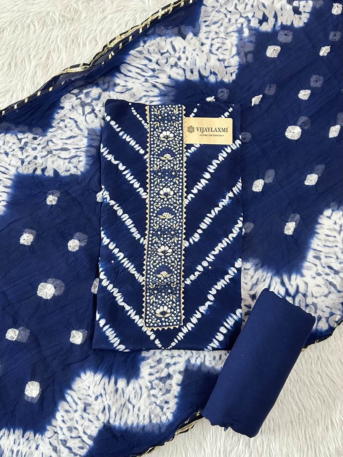 CREPE UNSTITCHED SUIT - Vijay Laxmi