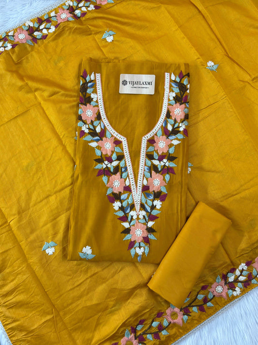 MODAL SILK UNSTITCHED SUIT - Vijay Laxmi