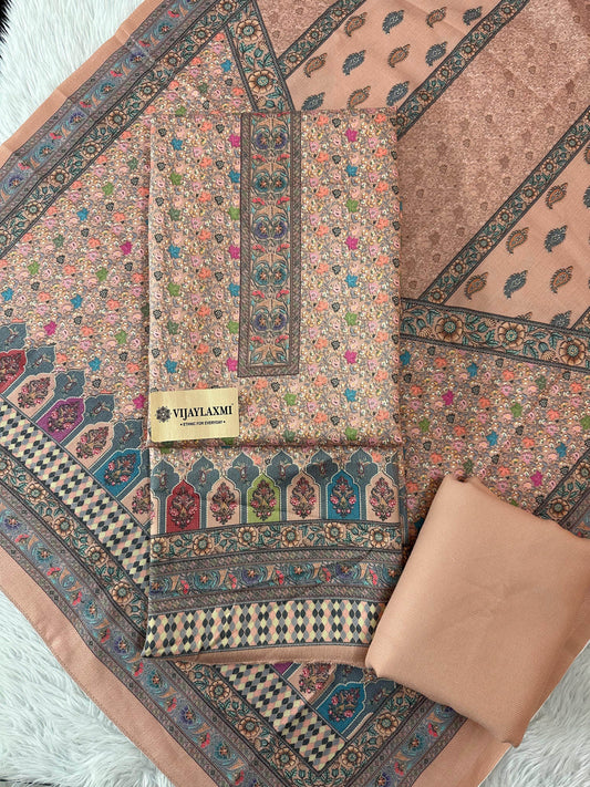 Winter Pashmina unstitched suit - Vijay Laxmi
