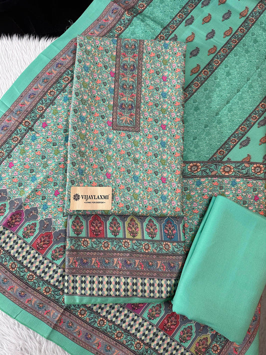 Winter Pashmina unstitched suit - Vijay Laxmi