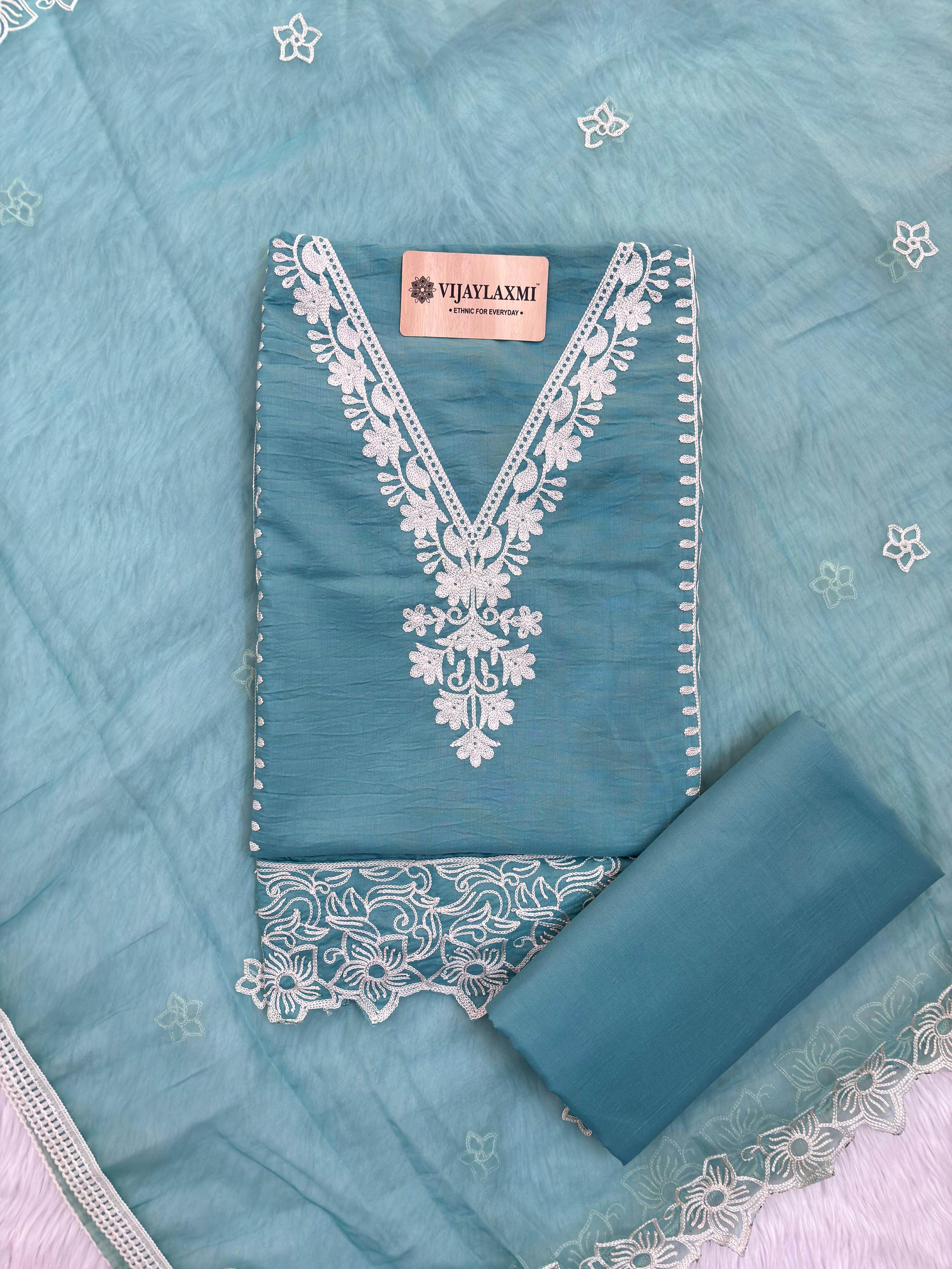 crepe unstitched suit - Vijay Laxmi