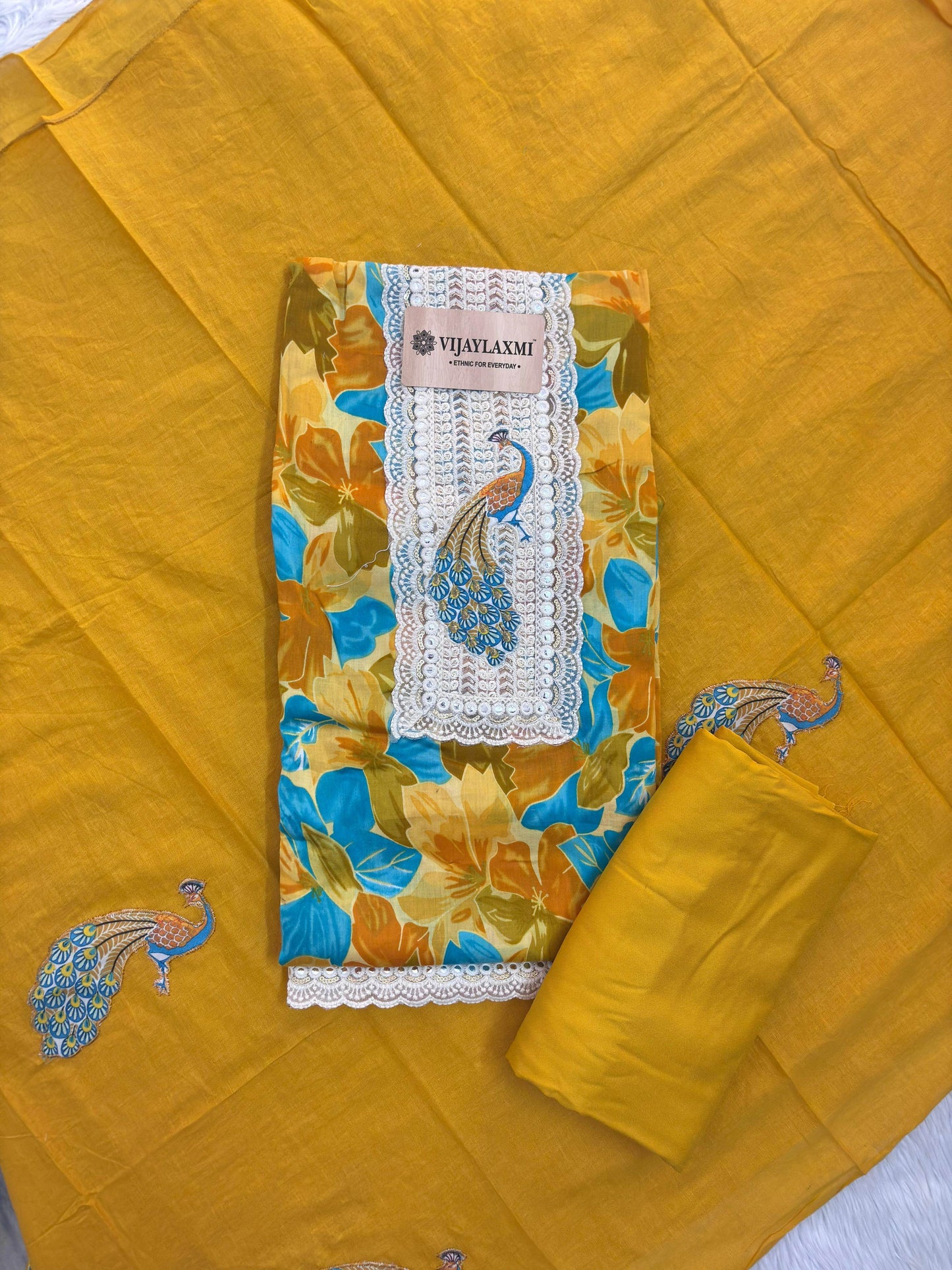 Cotton Suit Material with Cotton Dupatta - Vijay Laxmi