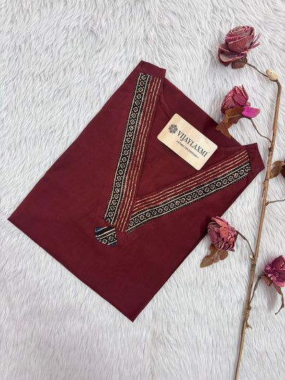 COMFORTABLE RED COTTON KURTI- PERFECT FOR DAILY WEAR