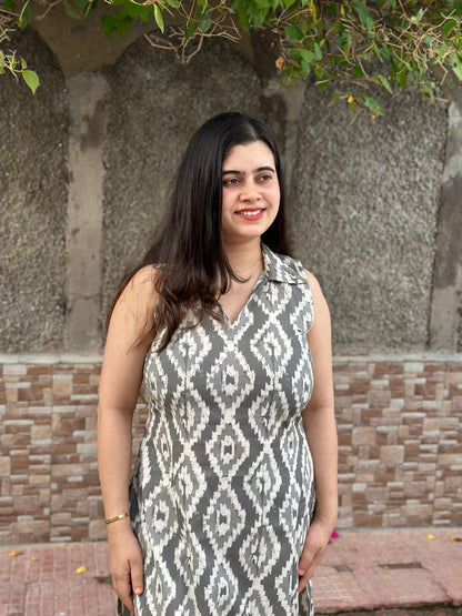 Ikkat cotton breathable kurta pant set