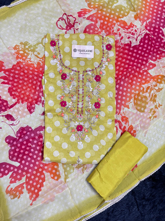 Organza UNSTITCHED SUIT