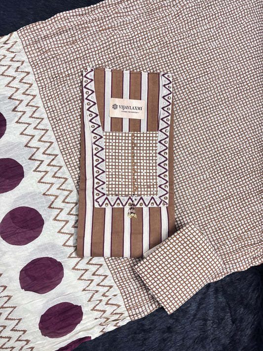 Cotton Suit Material with Cotton Dupatta