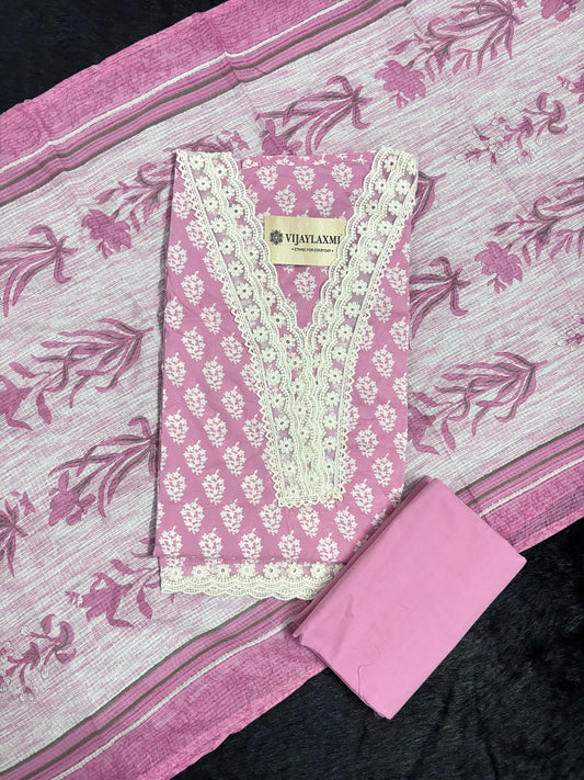 Cotton Suit Material with Cotton Dupatta