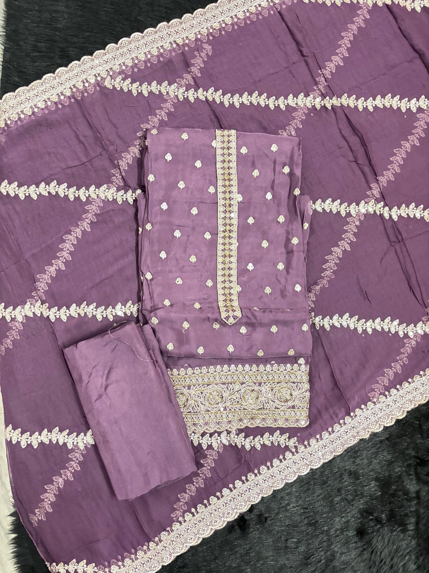 Organza UNSTITCHED SUIT