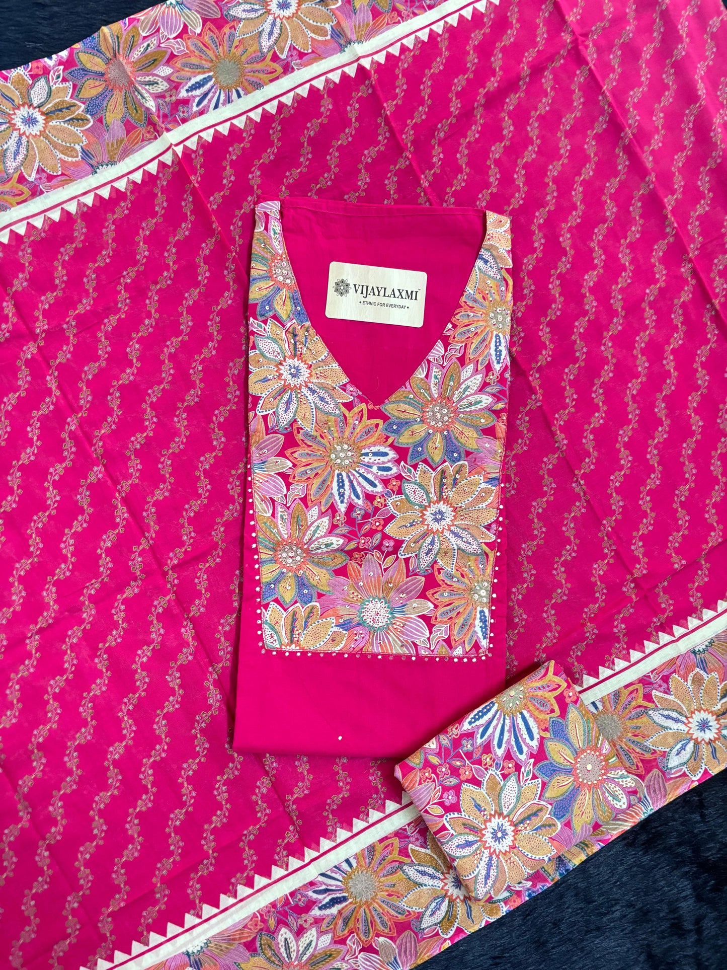 Cotton Suit Material with Cotton Dupatta