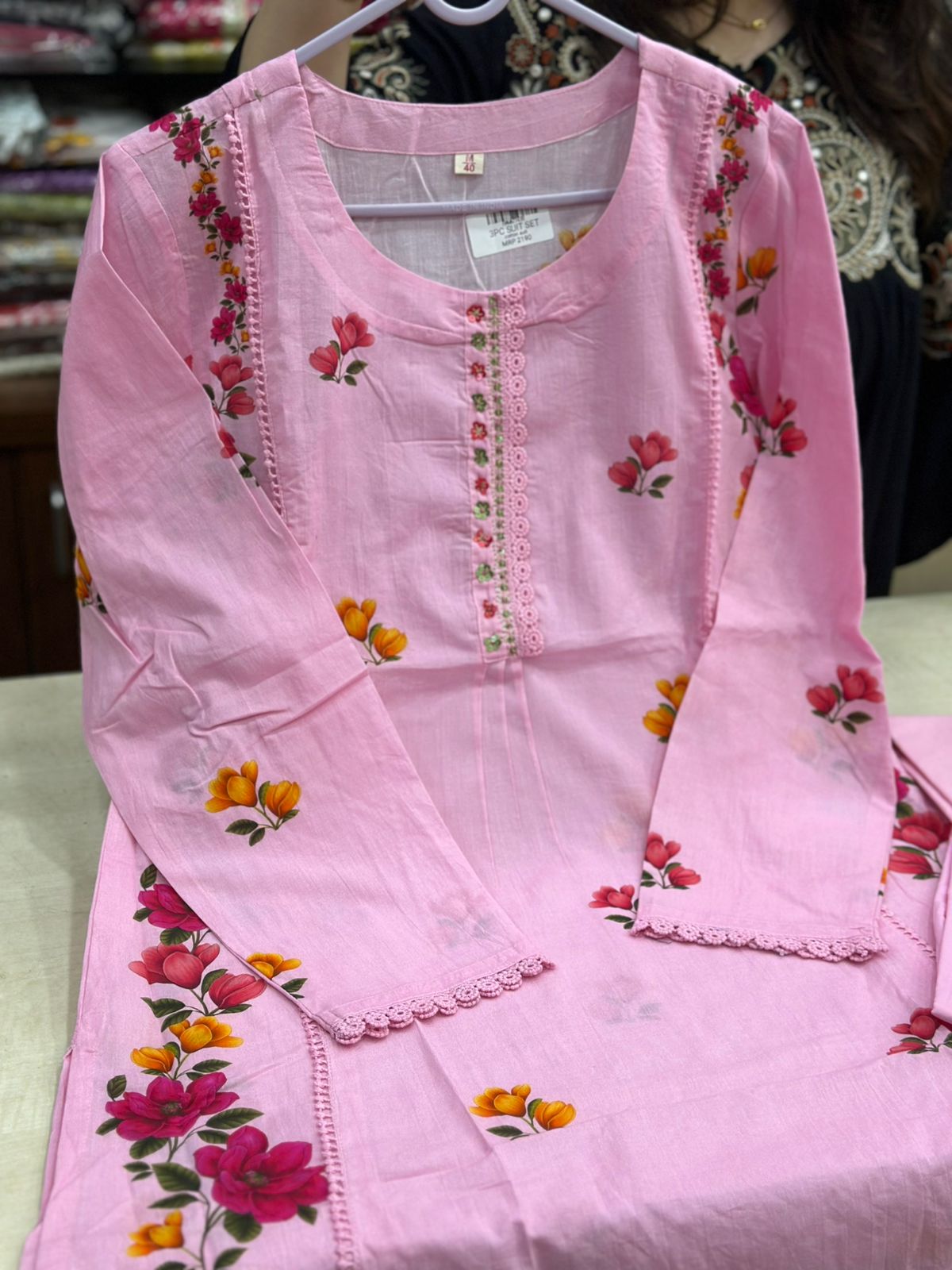 Premium Cotton kurta set for women with dupatta