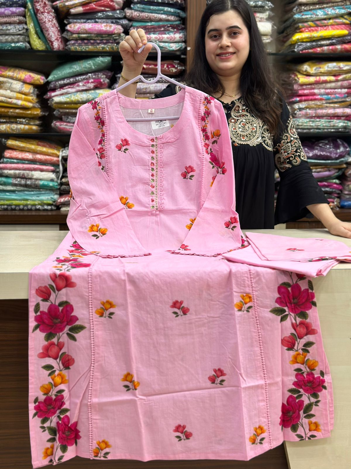 Premium Cotton kurta set for women with dupatta