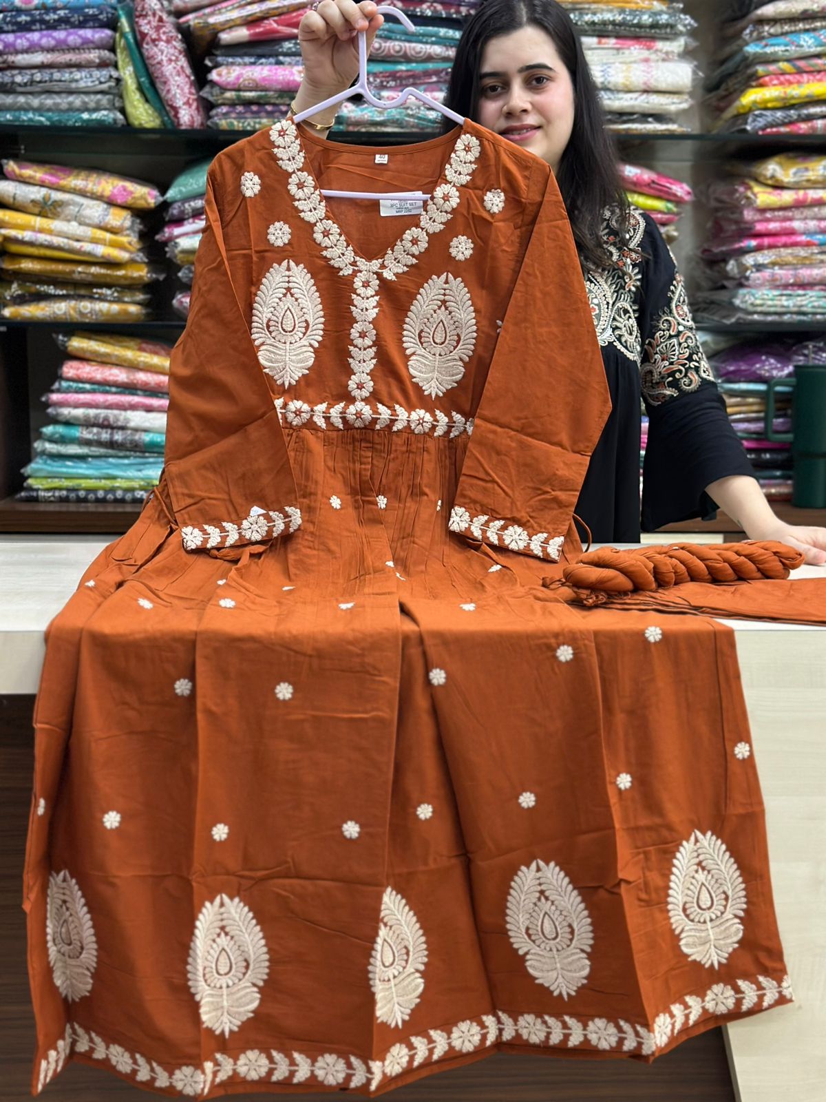 Premium Cotton kurta set for women with dupatta