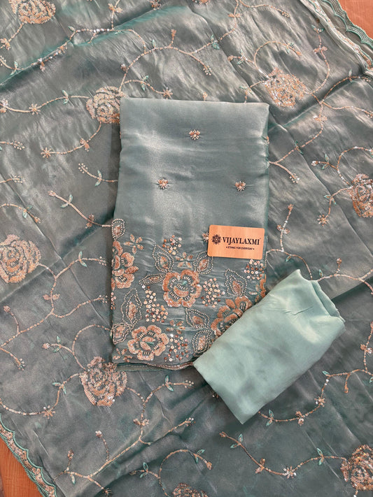 SHIMMER SILK  UNSTITCHED SUIT