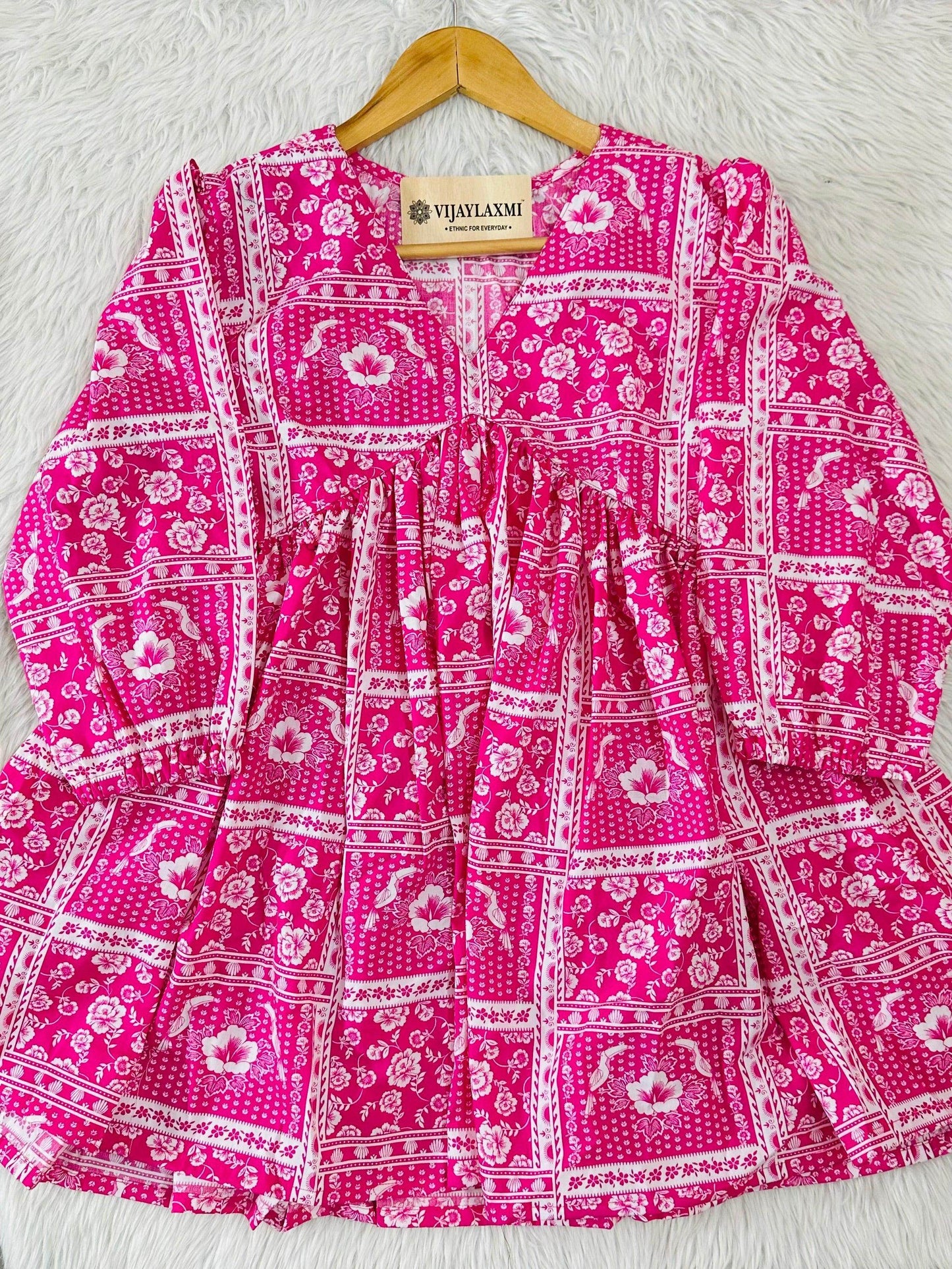 Short Cotton Kurti - Vijay Laxmi