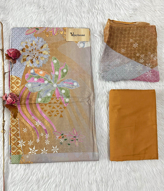 COTTON UNSTITCHED SUIT FOR WOMEN - Vijay Laxmi