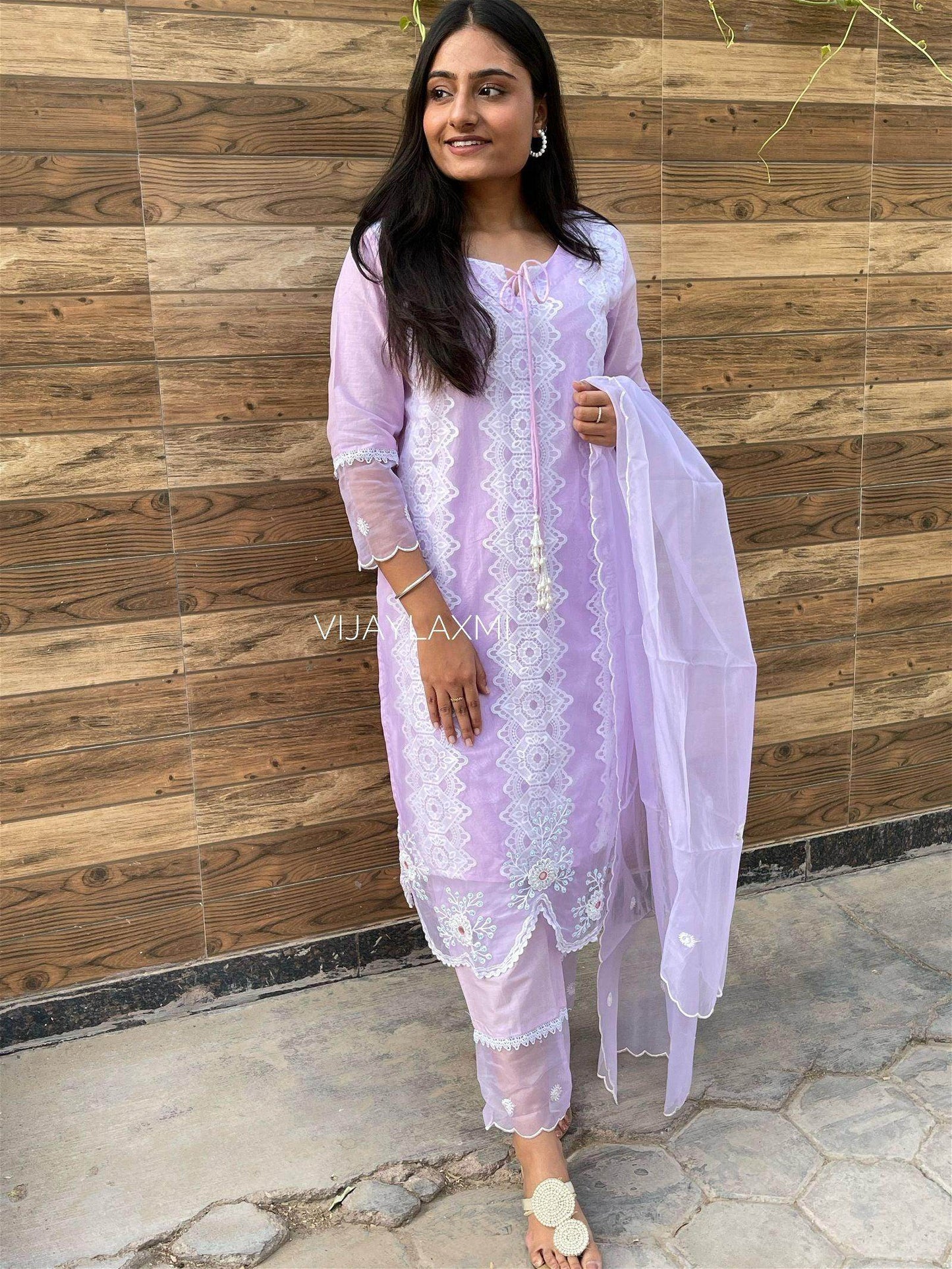 LILAC Organza Suit - Vijay Laxmi