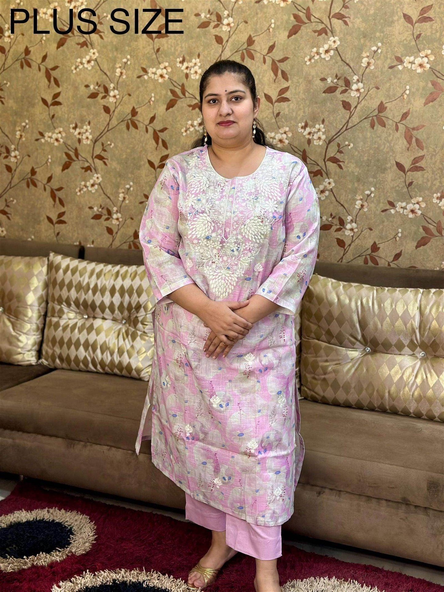 Linen Cotton Suit Set - Vijay Laxmi